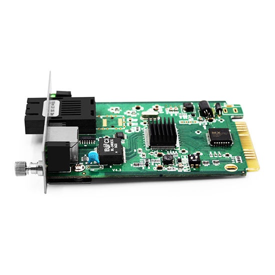 1000Base 1310nm 20km gigabit media converter card
